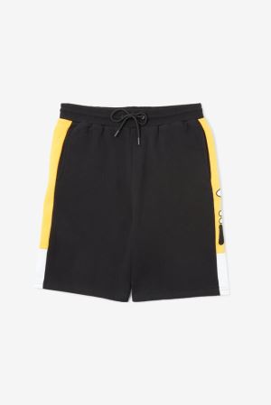 FILA Roy Shorts Black / Yellow / White,Mens Clothing | CA.AYRNHJ302